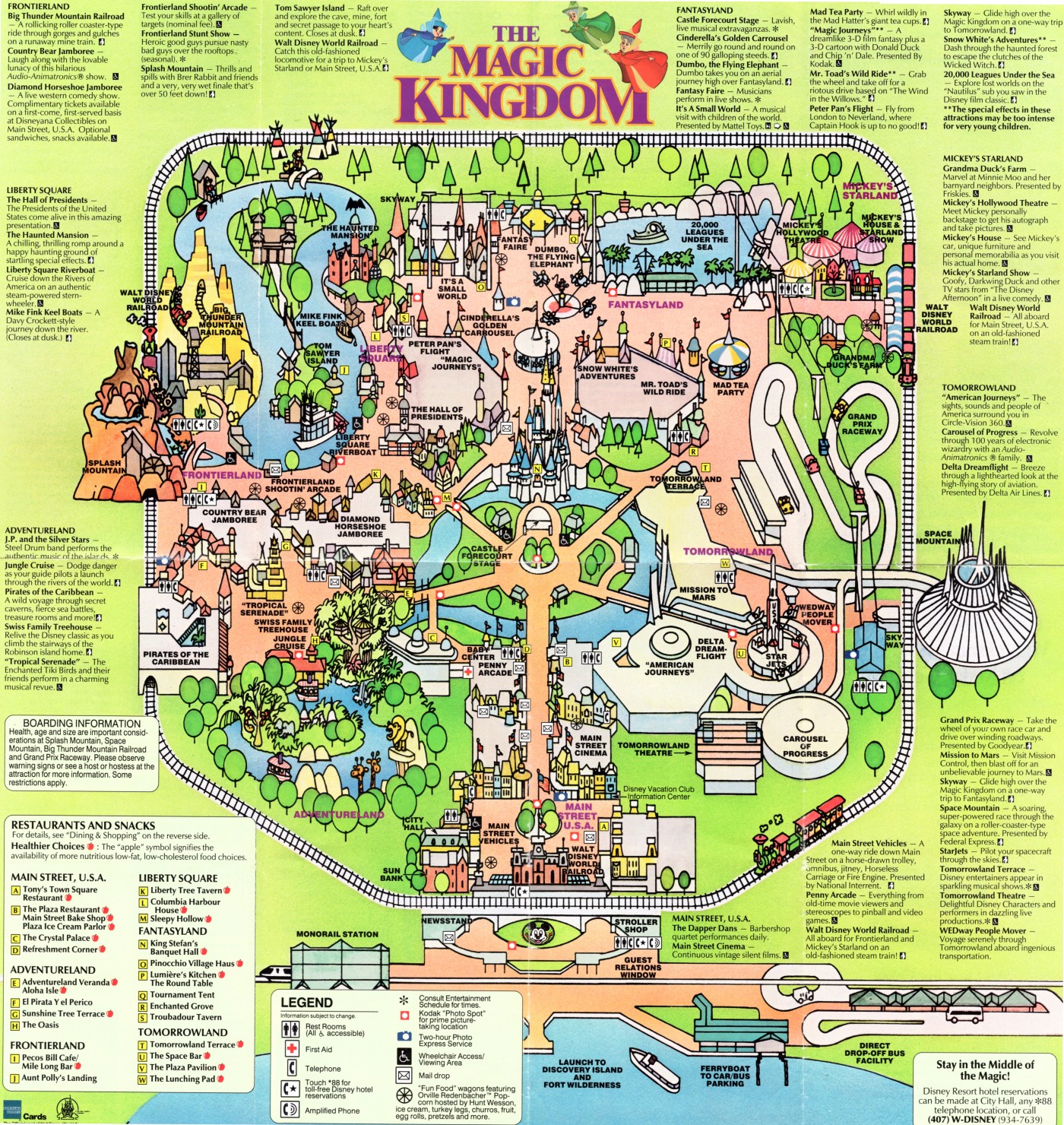 Walt Disney World Magic Kingdom Guide Map (1992) | DISNEY COLLECTOR