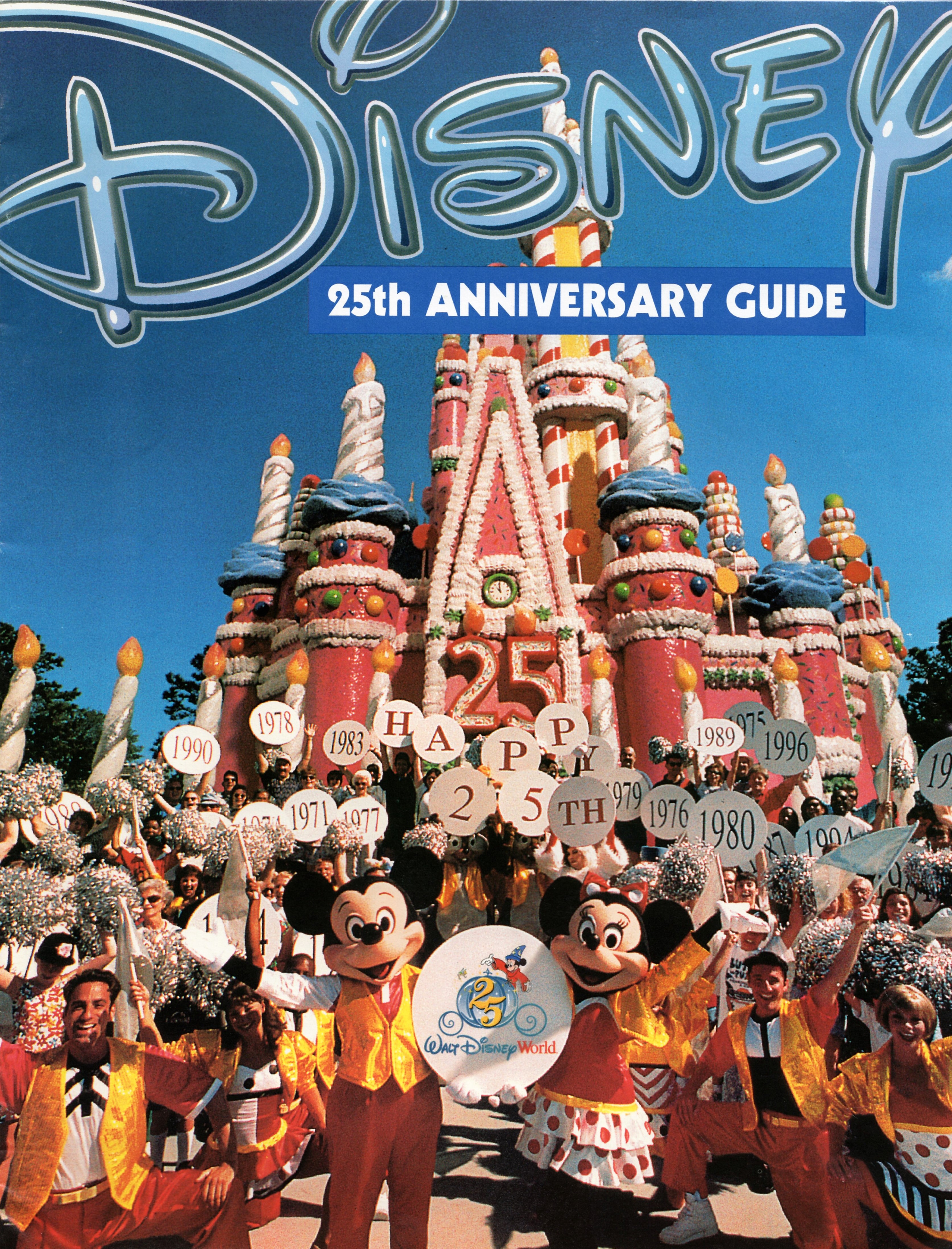 Vintage 1979 DISNEYLAND "Dial Guide" Key POSTER! Disney Park up to 24 x 36 